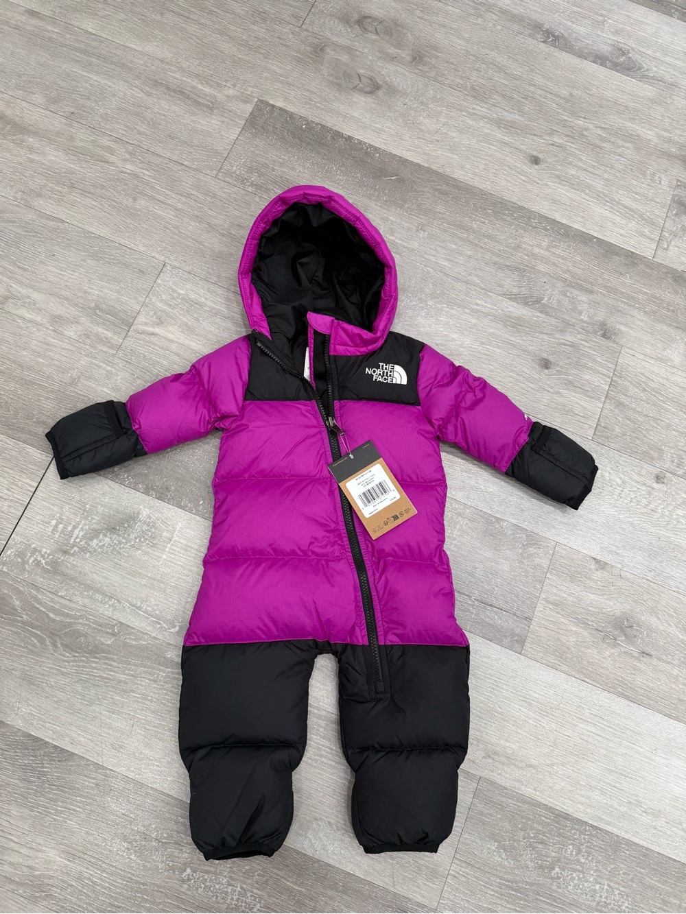 The North Face Baby Nuptse One-Piece Snow Suit 700 Down Water Repellent 3-6m